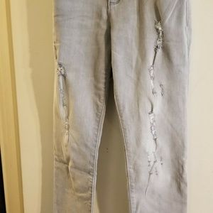 Children place jeans